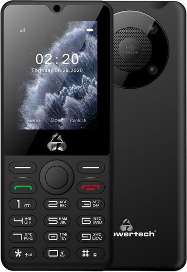 Κινητό Απλής Χρήσης Powertech Milly Big II Dual SIM Κινητό με Κουμπιά Black