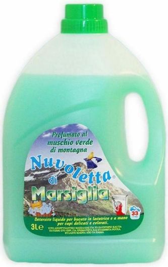 Απορρυπαντικό Ρούχων Nuvoletta Υγρό Μασσαλίας με Πράσινο Σαπούνι White Musk 30 Μεζούρες