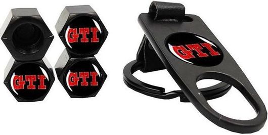 Καπάκια Βαλβίδων GTI 4τμχ Μαύρο