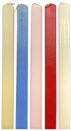 Bunny's 931644 Πασχαλινή Λαμπάδα Πλακέ Μονόχρωμη 35x3cm Τυχαία Επιλογή Χρώματος