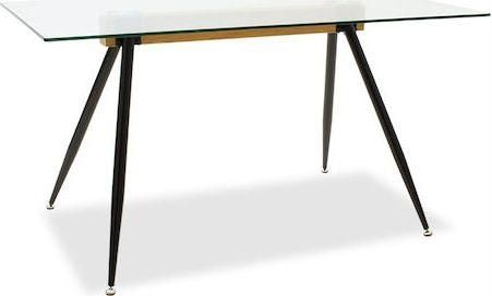 Τραπέζι Κουζίνας Astrid με Γυάλινη Επιφάνεια 140x80x75cm