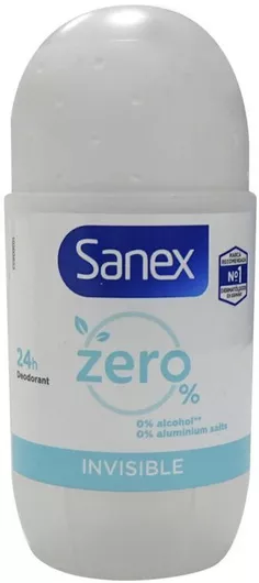 Sanex Zero % Invisible Αποσμητικό 24h σε Roll-On Χωρίς Αλουμίνιο 50ml