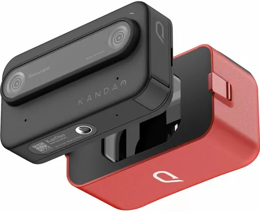 Βιντεοκάμερα Kandao QG7018B 4K UHD 60fps QooCam EGO 3D Αισθητήρας CMOS Αποθήκευση σε Κάρτα Μνήμης με Οθόνη 2.54" & WiFi Μαύρο/Κόκκινο