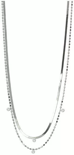 Γυναικείο Κολιέ Oxette από Ασήμι 925 Διπλό