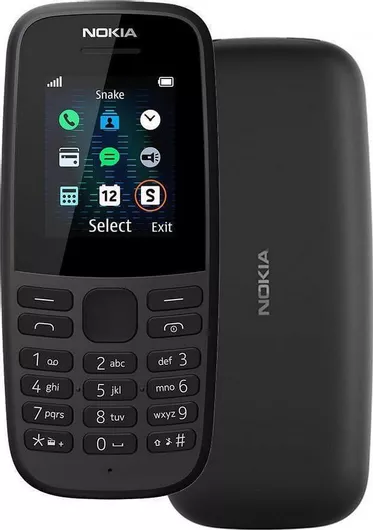 Κινητό Απλής Χρήσης Nokia 105 Dual SIM με Κουμπιά Μαύρο
