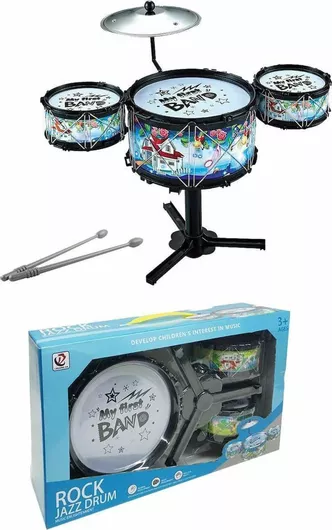 Μουσικό Παιχνίδι Ντραμς Martin Toys Σετ με Σκαμπό για 3+ Ετών
