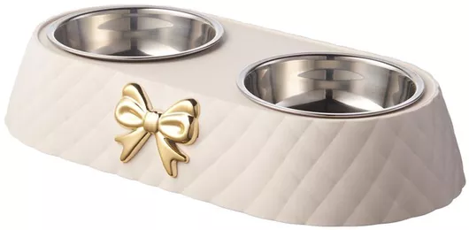 Μπολ Φαγητού & Νερού Σκύλου Avra Toys Inox Λευκό