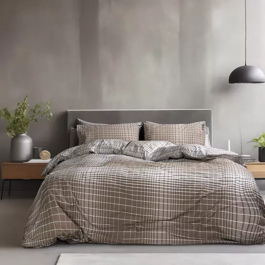 Σετ Μαξιλαροθήκες Beauty Home Βαμβάκι & Πολυεστέρας Σετ 2τμχ 72x52cm Μπεζ/Μόκα