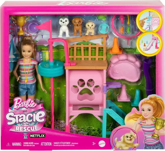 Barbie Mattel Stacie στη Διάσωση & Εκπαίδευση Κουταβιών για 3+ Ετών