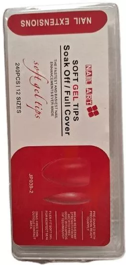 Tips Νυχιών Soak Off Gel Medium Matte Σετ 240τμχ 12 Μεγέθη