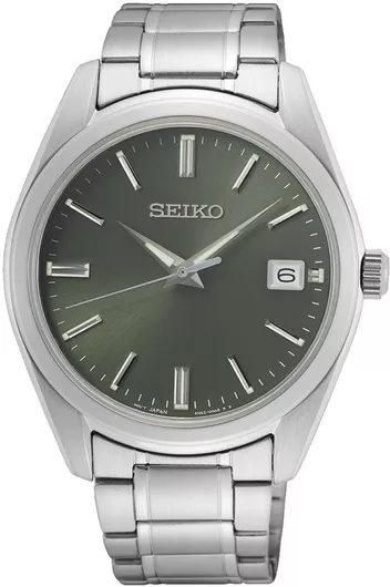 Ανδρικό Ρολόι Seiko SUR527P1 Μπαταρίας με Μεταλλικό Μπρασελέ Ασημί