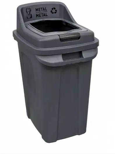 Κάδος Ανακύκλωσης Planet Πλαστικό 70lt Γκρι