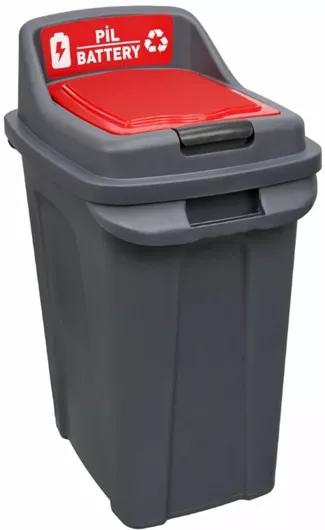 Κάδος Ανακύκλωσης Planet Πλαστικό 70lt Κόκκινο