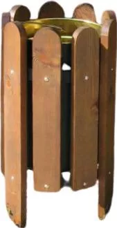 Κάδος Απορριμμάτων CE Ξύλινο Π06 31lt Καφέ