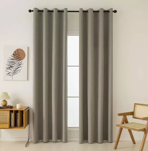 Κουρτίνα Beauty Home Blackout Total με 8 Κρίκους 140x270cm Μπεζ