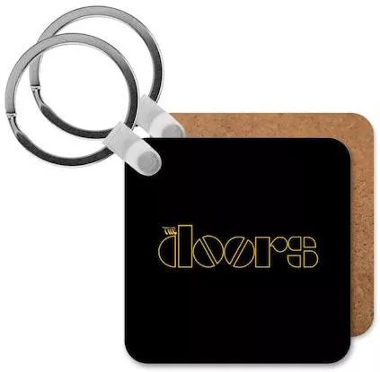 Μπρελόκ Koupakoupa Ξύλινο The Doors Τετράγωνο MDF Μαύρο