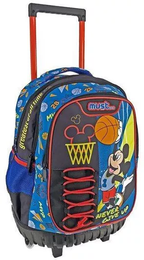 Σχολική Τσάντα Δημοτικού Τρόλεϊ Must Mickey Mouse Never Give Up Πολύχρωμο