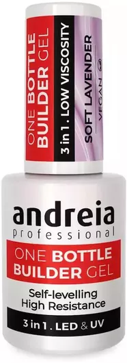Τζελ Νυχιών Χτισίματος Andreia 3in1 με Πινέλο 14ml Soft Lavender