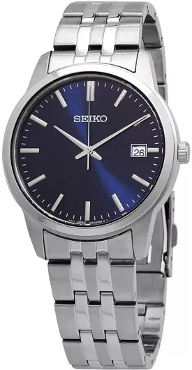 Ανδρικό Ρολόι Seiko SUR399 Μπαταρίας με Μεταλλικό Μπρασελέ Μπλε