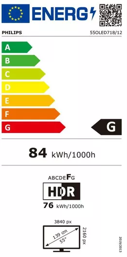 Philips Smart Τηλεόραση 55" 4K UHD OLED 55OLED718/12 HDR 2023