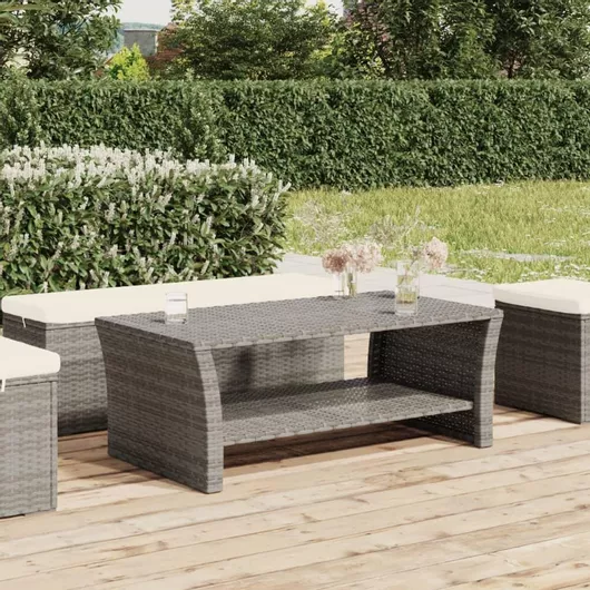 Τραπέζι Κήπου/Βεράντας Vidaxl Σαλονιού 100x50x40cm από Συνθετικό Ρατάν Γκρι