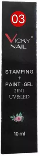 Gel Νυχιών Stamping + Paint Gel Uv/LED Vicky Nail 03 Red 10ml