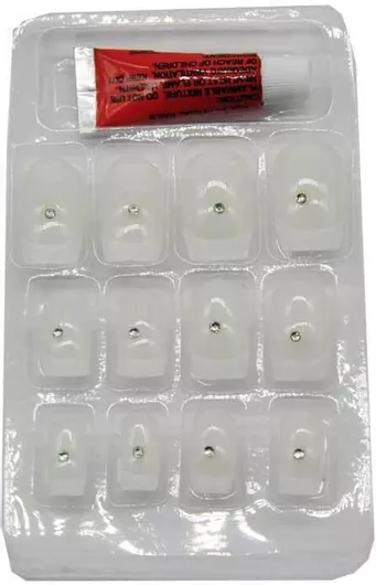 Tips Νυχιών PS-107704 Σετ 12τμχ Λευκό