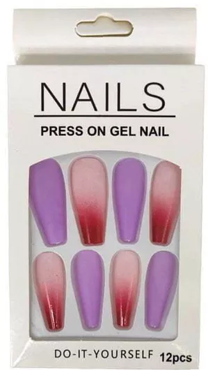 Αυτοκόλλητα Νύχια σε Διάφορα Σχέδια Σετ 12τμχ