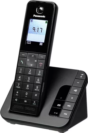 Panasonic KX-TGH220 Ασύρματο Τηλέφωνο με Ελληνικό Μενού Μαύρο