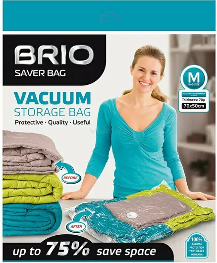 Σακούλα Αποθήκευσης Ρούχων Vertex Πλαστική Αεροστεγής & με Κενό Αέρος 70x50cm