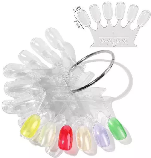 Δειγματολόγιο Νυχιών Βεντάλια Κορώνα Σετ 50τμχ Διάφανο