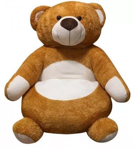 Παιδικό Πουφ Skorpion Wheels Αρκουδάκι Υφασμάτινο Καφέ