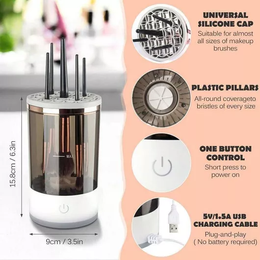 Συσκευή Καθαρισμού Πινέλων Μακιγιάζ Makeup Brush Cleaner Ηλεκτρική Υπερήχων