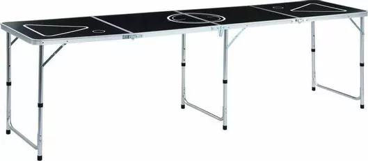 Τραπέζι Beer Pong vidaXL 48188 Πτυσσόμενο 240cm Μαύρο
