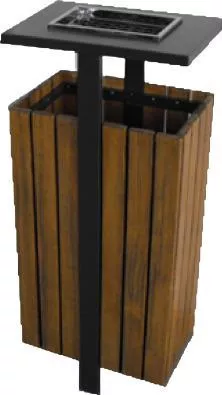 Επαγγελματικός Κάδος Απορριμμάτων Vegas 93 Ξύλινος 100lt Καφέ