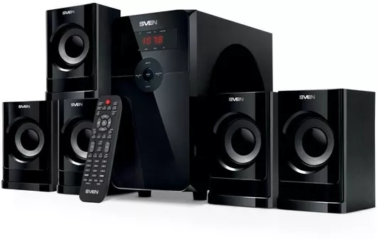 Ηχεία Υπολογιστή Sven HT-201 Ασύρματα 5.1 με Bluetooth & Ισχύ 20W Μαύρο