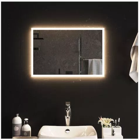 Καθρέπτης Μπάνιου vidaXL 3154076 Ορθογώνιο με Φως 60x40cm