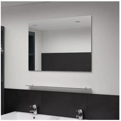 Καθρέπτης Μπάνιου vidaXL 326249 με Ράφι 80x60cm