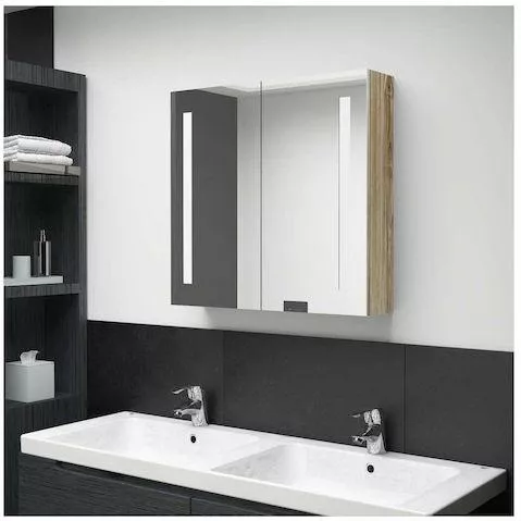 Καθρέπτης Μπάνιου vidaXL 326522 Ορθογώνιος με Φως 62x60cm