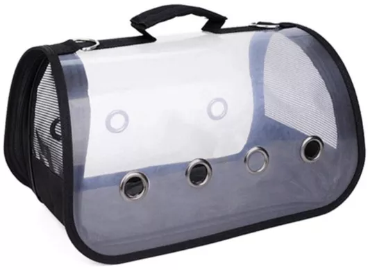 Τσάντα Μεταφοράς Παπαγάλου με Κλαδί 32x17x18cm Μαύρο