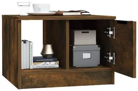 Τραπεζάκι Σαλονιού vidaXL 817075 Τετράγωνο από Μοριοσανίδα 50x50x36cm Καφέ