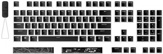 Keycaps HyperX Pudding 2 Full 112 Pbt Key Set Black Us Layout Black
