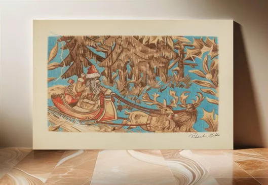 Πίνακας Santa Claus Tapestry (ca. 1939) by Pearl Gibbo 80x50cm