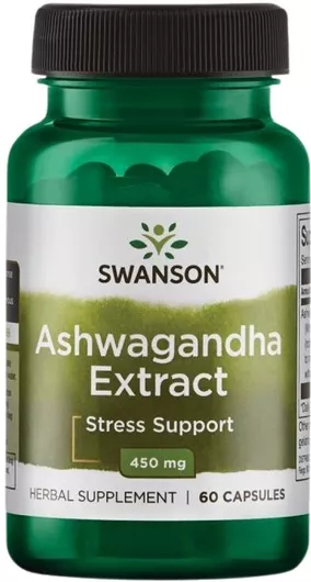 Swanson Ashwagandha Extract 450mg 60 Κάψουλες