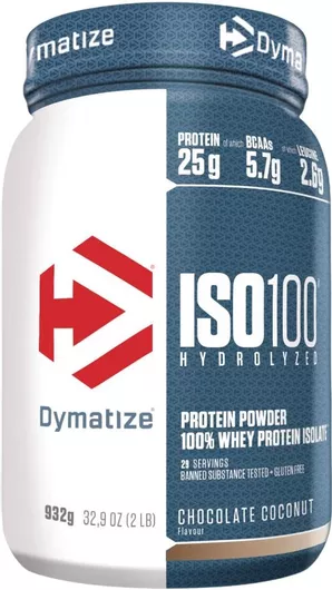 Πρωτεΐνη Dymatize ISO 100 Hydrolyzed Ορού Γάλακτος Χωρίς Γλουτένη & Λακτόζη με Γεύση Chocolate Coconut 900gr