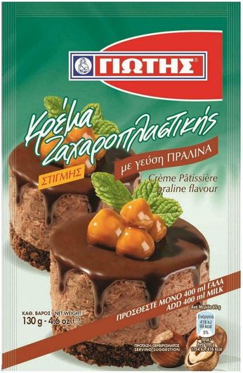 Μείγμα Γιώτης για Κρέμα Ζαχαροπλαστικής Στιγμής με Γεύση Πραλίνα 130gr