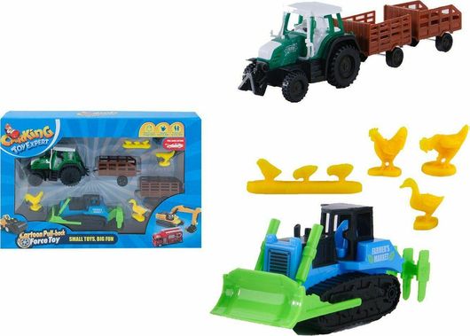 Σετ Τρακτέρ Αγρότη ToyMarkt Pull Back για 3+ Ετών