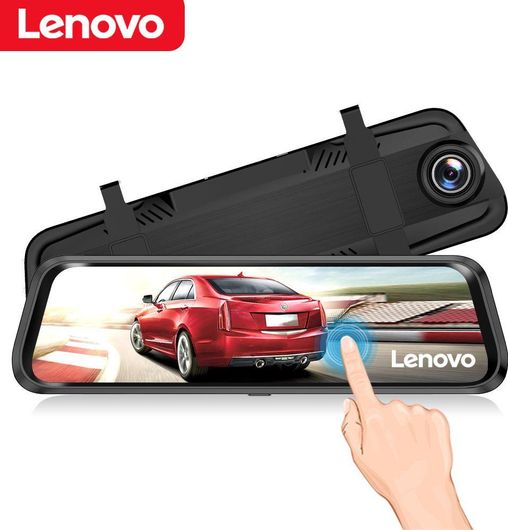 Κάμερα DVR Αυτοκινήτου Lenovo V7 Plus Καθρέπτης με 1080P με Οθόνη 9.66" με Κλιπ