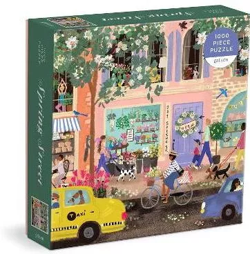 Spring Street 1000 Pc Puzzle In a Square box Galison Mudpuppy Press Jigsaw