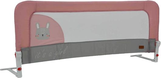 Προστατευτικό Κάγκελο Κρεβατιών Bebe Stars Bunny Πτυσσόμενο από Ύφασμα 140x60cm Ροζ